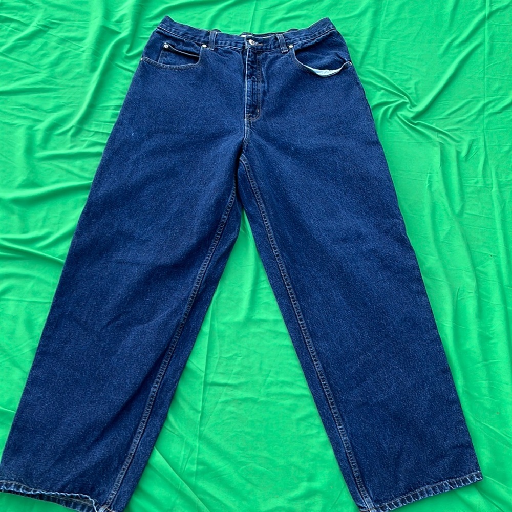Ankle blue jeans beyond baggy waist 38 length 32 vintage